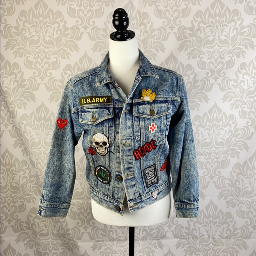 Vintage Guess Jean Jacket w/ custom patches